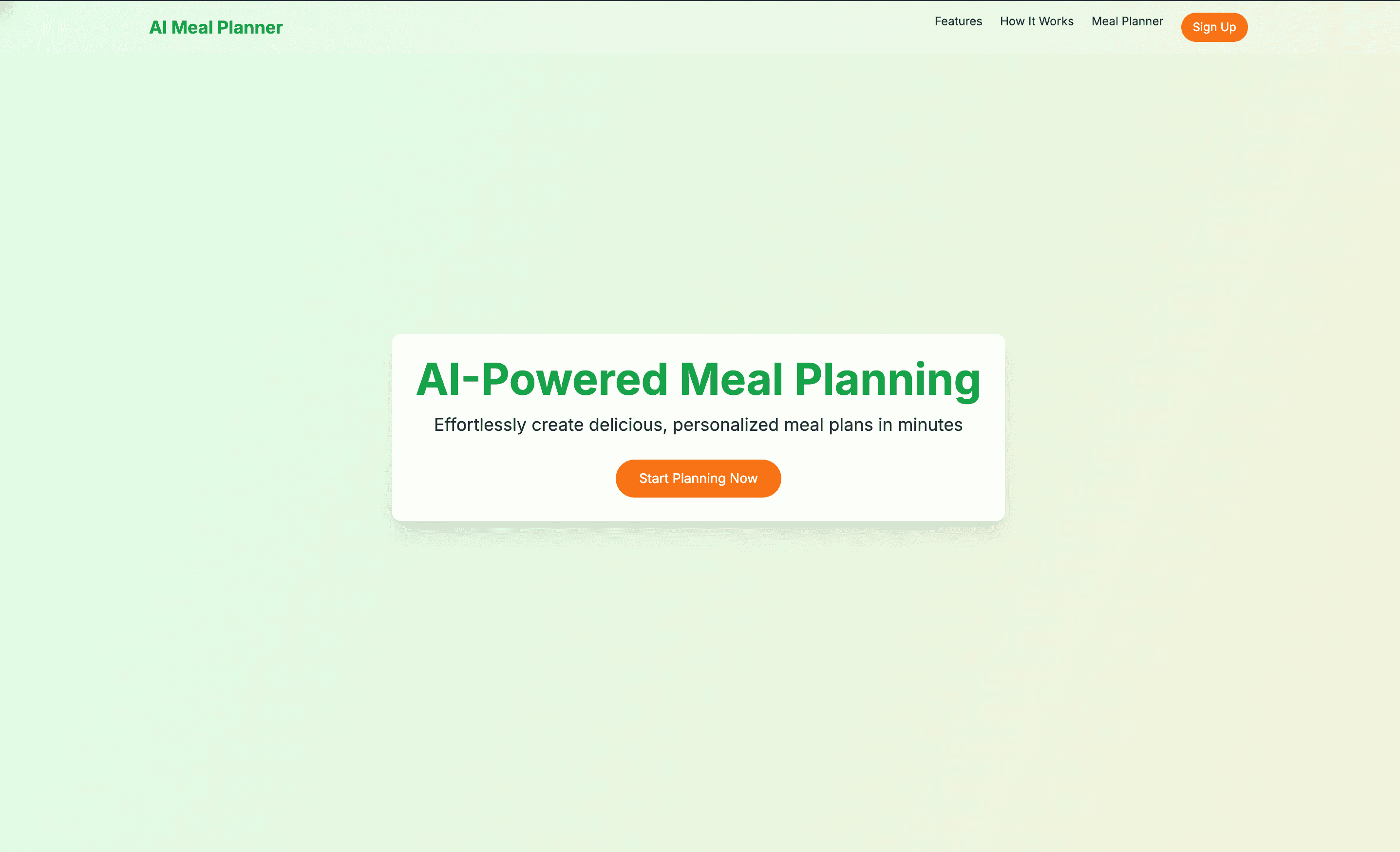 AI Meal Planner
